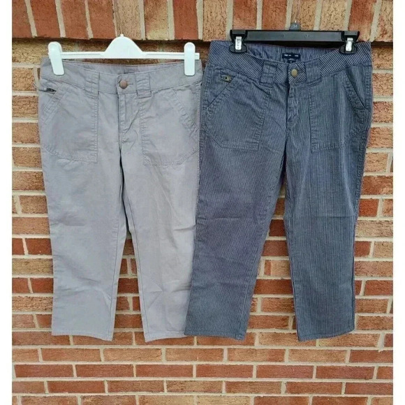 Gap Pants - Gap Capri Pants Women's Size 6 Lot of 2 Grey and Striped